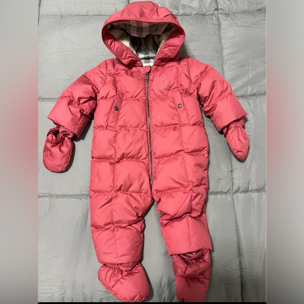 Burberry Camelia Pink Puffer Snowsuit